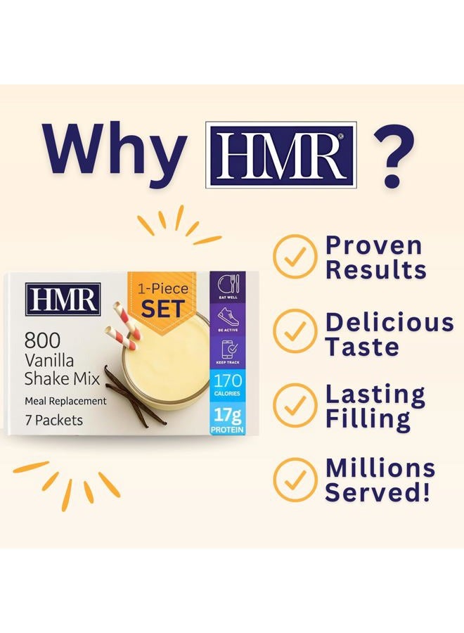 HMR 800 Vanilla Shake Meal Replacement Triple Pack, 16g Protein, 170 Cal, 3 Boxes of 18 Single-Serve Powder Packets - Image 5