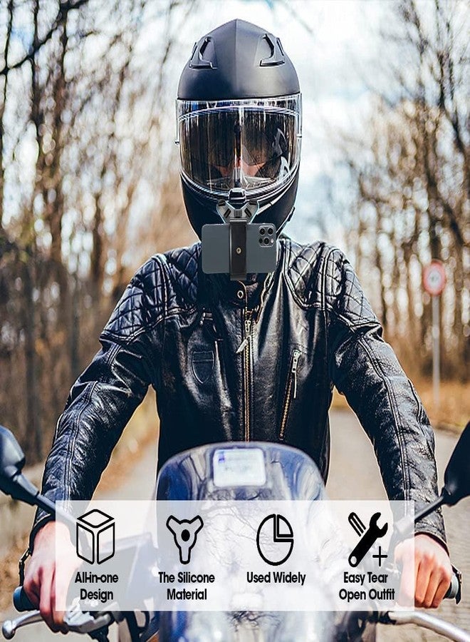 CELLMASTER Helmet Camera Mobile Mount Holder for Bike/Riding Accessories Helmet Phone Chin Mount Pack of 1 - Image 3