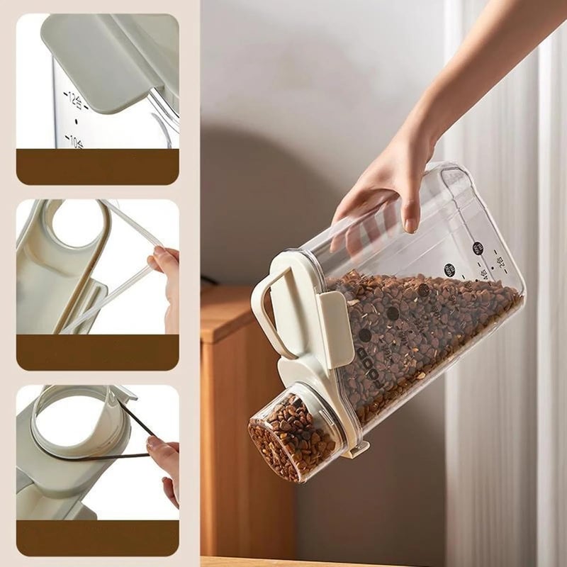 Crobat Easy Flow Containers Transparent Air Tight Food Grain Storage Container Jar Set Storage containers Kitchen Jar - Image 4