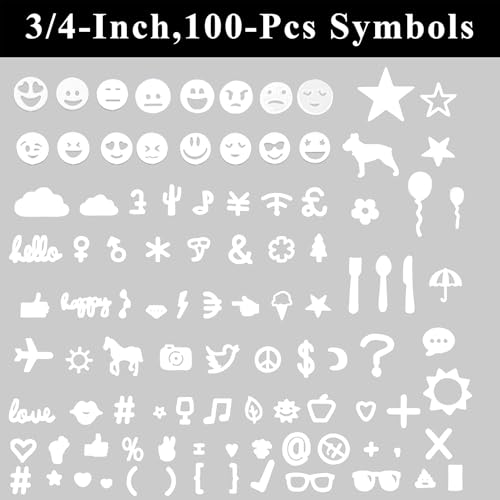 C CRYSTAL LEMON White Precut Letter Board Letters, 394 Pieces, 0.75 Inch Plastic Letters Numbers and Symbols, Fits Standard Felt Letter Boards, Not for Pegboards - Image 5