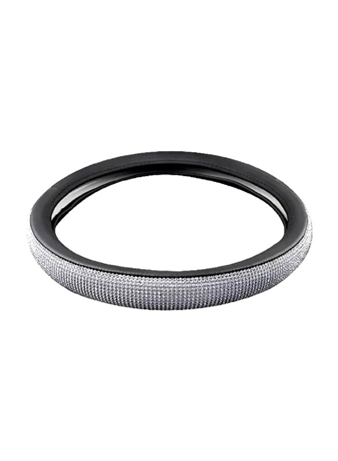 أوتو سمارت غطاء مقود سيارة بشكل الماسي باللون الأسود والفضي وبأبعاد 1.736 × 45.4 × 43.6 سم#CF6551