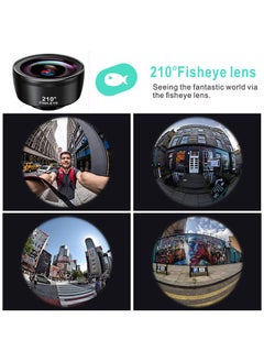 ESSAGER 7pcs Pro Cinema Wide Camera Lens for Mobile Phones with Storage Box - 198 Hd Fisheye + 0.63x Wide Angle + 15x Macro + 2x Portrait Lens + Cpl Polarizing Filter + Kaleidoscope Lens + Starlight Lens  - Image 3