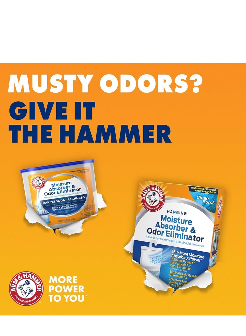 Arm & Hammer Fragrance Free Refillable Moisture Absorber and Odor Eliminator 14 oz. Tub - Image 2