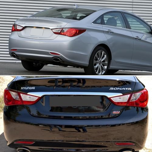 TurningMax For 2011 2012 2013 2014 Hyundai Sonata(YF) Rear Bumper Reflector Brake Tail Light Red Housings 92406-3S000, 92406-3S000 HY2830102 HY2831102 - Image 4