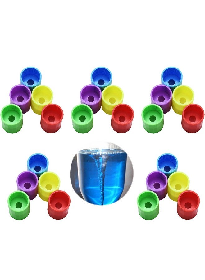 ميهي 25 قطعة من الأعاصير في زجاجة، موصل زجاجة إعصار بلاستيكي، موصل أنبوب إعصار دوامي للتجارب العلمية، 5 ألوان - Image 1