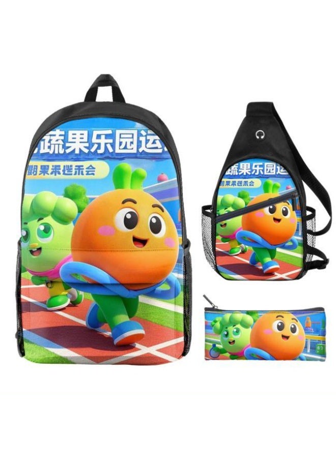 Universal cartoon new three-piece schoolbag - 1103 - Image 2