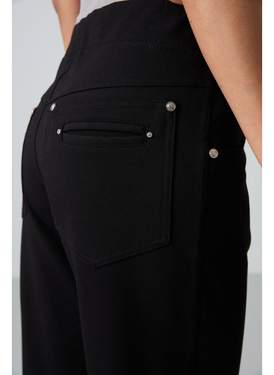 Tommy Life Black Women's Pants Tracksuit Bottom  - Image 5