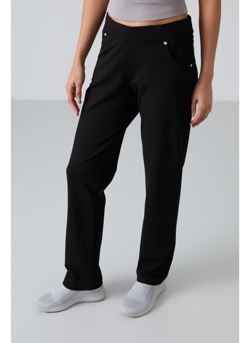 Tommy Life Black Women's Pants Tracksuit Bottom  - Image 4
