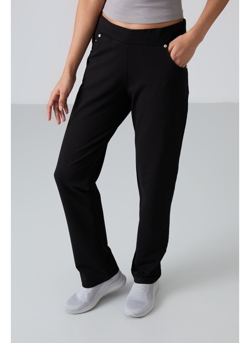 Tommy Life Black Women's Pants Tracksuit Bottom  - Image 2