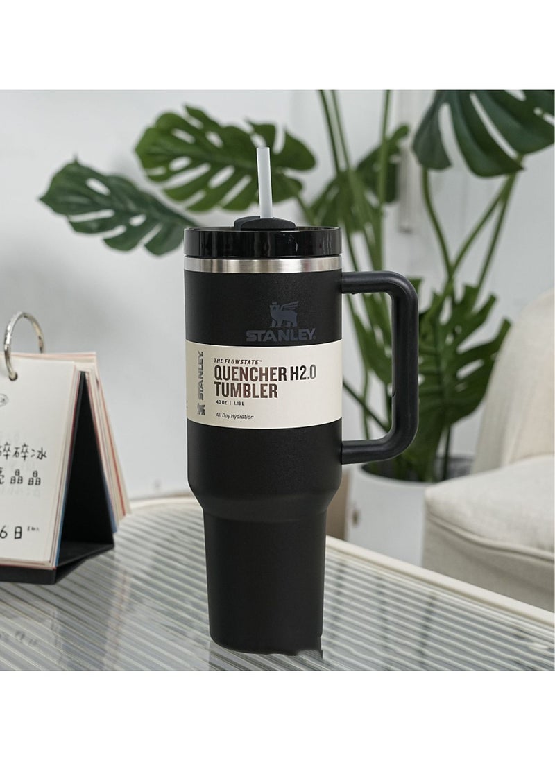 Generic - 1PC Quencher H2.0 FlowState Stainless Steel Vacuum Insulated Tumbler with Lid and Straw for Water, Iced Tea or Coffee, 40 oz - Image 1
