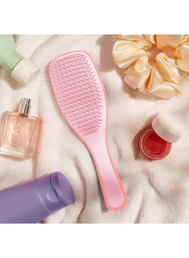 Tangle Teezer Ultimate Detangler Naturally Curly Hair Brush, Dry & Wet Hairbrush, Reduces Frizz & Breakage, for 3C to 4C Curly Hair Types, Pink Mango - Image 5