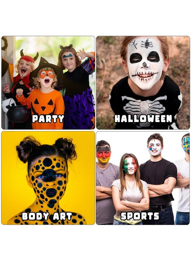Bowitzki Bowitzki 14 Colors Face Body Paint Set Cream Makeup 20ml Water Based Face Painting Special Effects For Adults Children Kids Halloween Christmas Party Stage Cosplay 0.7OZ Each  - Image 5