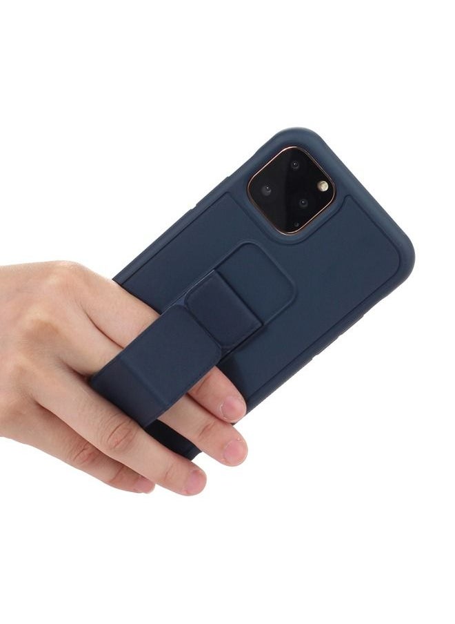 shAyzee - Shockproof PC TPU Protective Case With Wristband Holder For Apple iPhone 12/12 Pro Dark Blue - Image 1