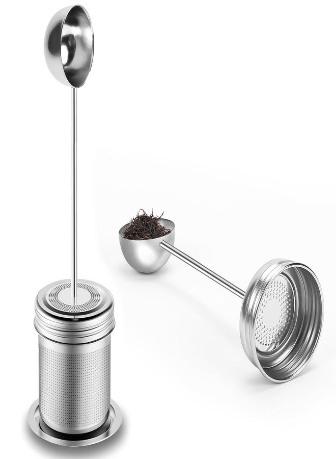 Numola Premium Tea Infuser - Extra Fine 304 Stainless Steel Tea Strainer with Spoon Handle, Versatile Tea Ball for Brewing Loose Leaf Tea - Image 1