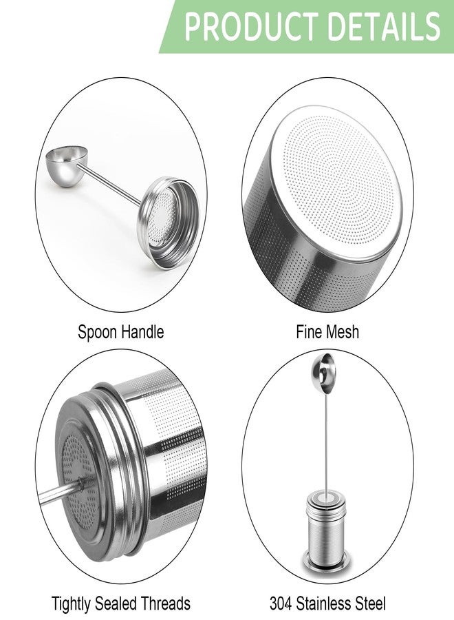 Numola Premium Tea Infuser - Extra Fine 304 Stainless Steel Tea Strainer with Spoon Handle, Versatile Tea Ball for Brewing Loose Leaf Tea - Image 3