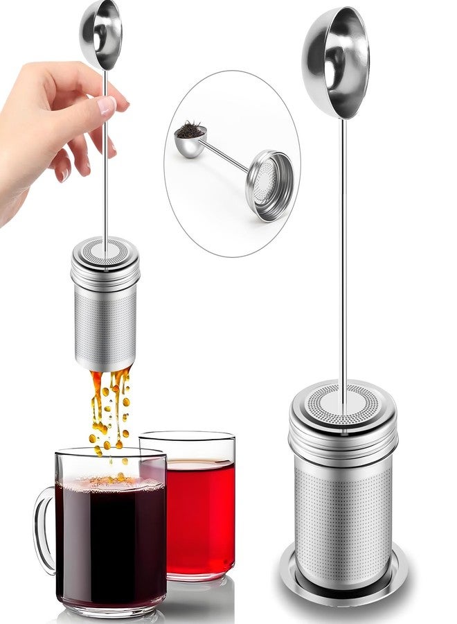 Numola Premium Tea Infuser - Extra Fine 304 Stainless Steel Tea Strainer with Spoon Handle, Versatile Tea Ball for Brewing Loose Leaf Tea - Image 4