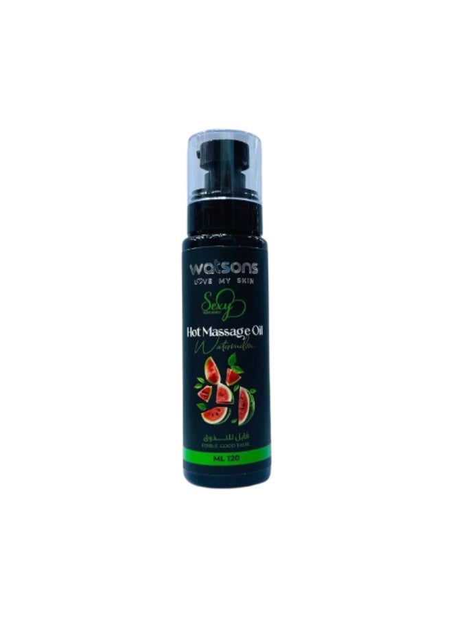 Watsons Hot Massage Oil with Edible Watermelon | Watsons | 120ml - Image 1