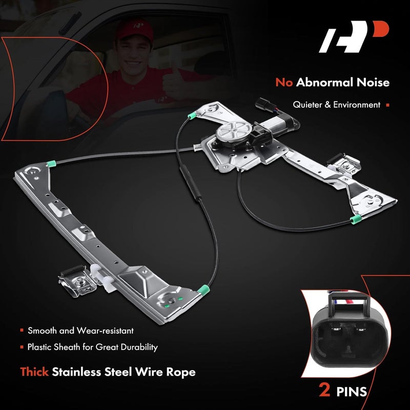 A-Premium Power Electric Window Regulator with Motor for Buick Rendezvous and Pontiac Aztek - Rear Left Driver Side - Image 5