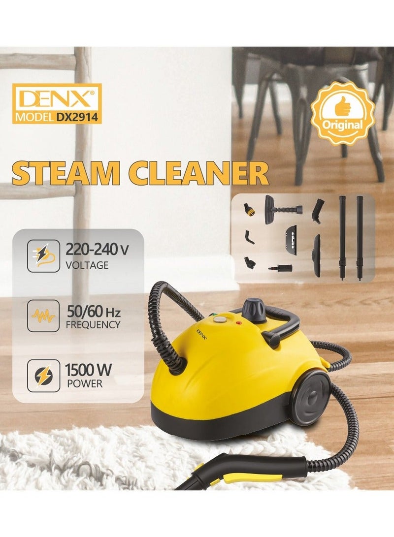 Denx Steam cleaner for deep cleaning and disinfecting various surfaces in the home, including tiles, carpets, kitchen appliances, and furniture. - Image 4