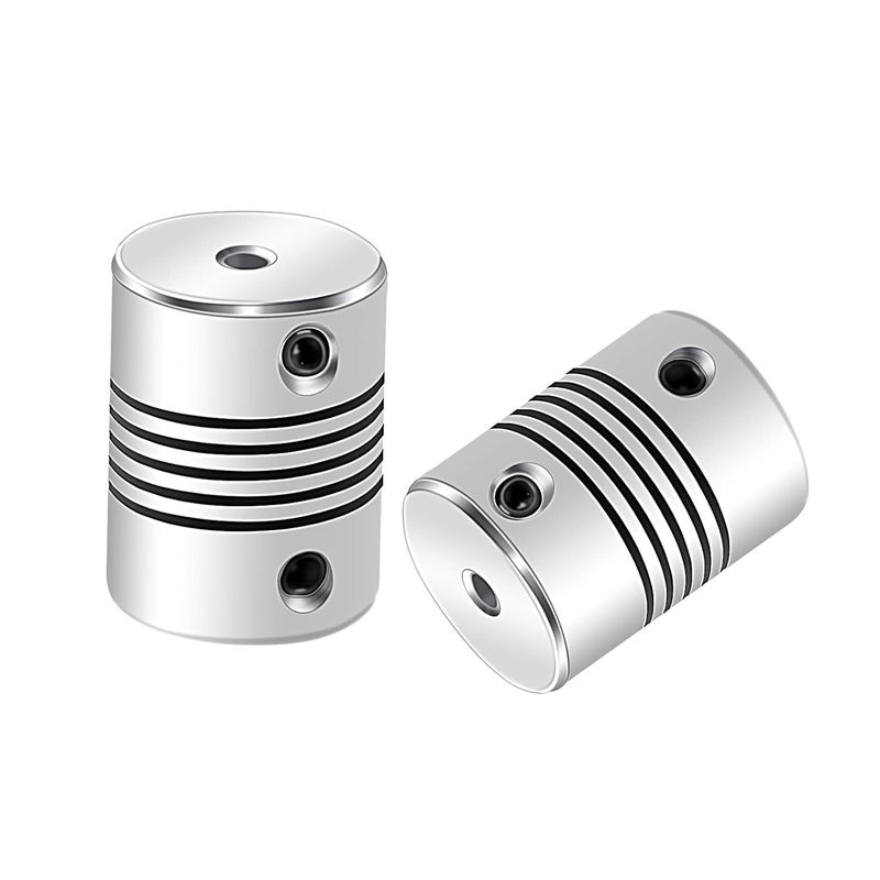 Aopin Flexible Beam Couplings 4mm to 5mm Flexible Coupler Shaft for 3D Printer, Length 25mm / 1" Motor Coupler Connector, Great Apply for Model Shaft, CNC Machine, Motor Guide, DIY Encoder 2 Pcs - Image 1