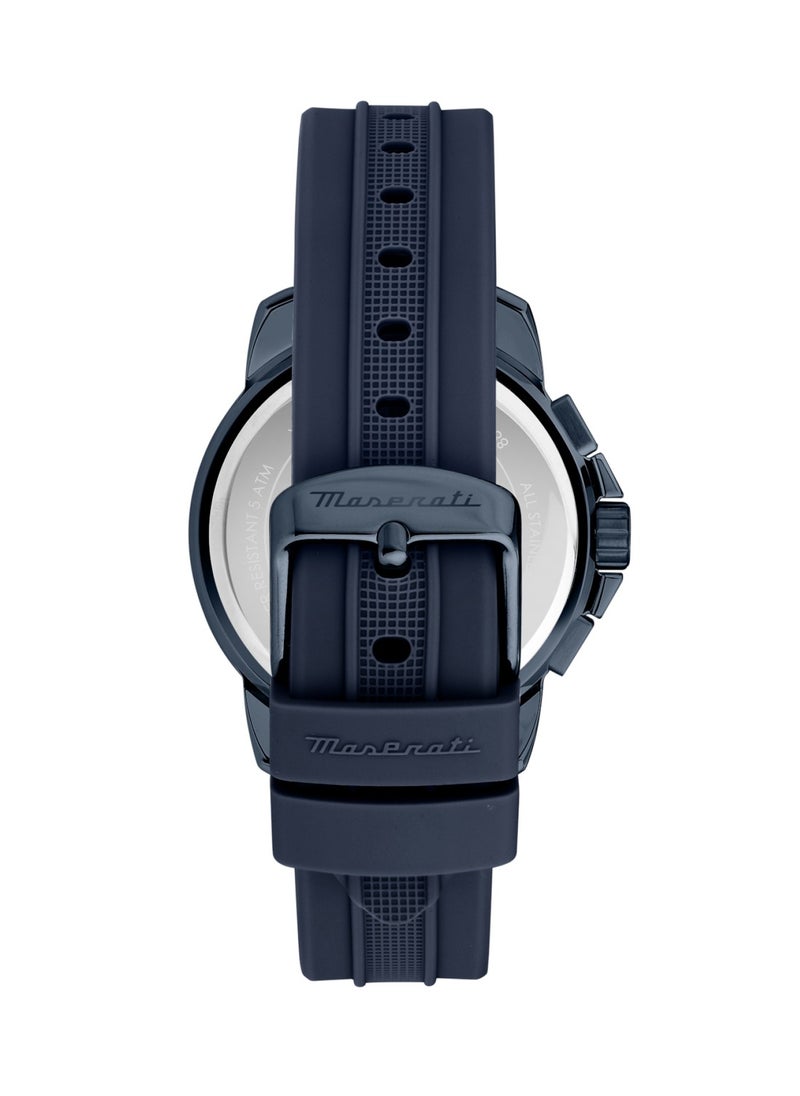 Maserati Men's Successo Blue Silicone Band Watch R8871621044 - 42mm  - Image 4