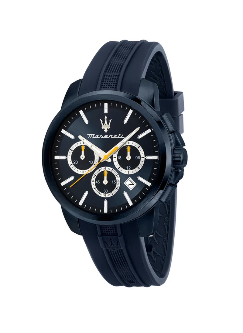 Maserati Men's Successo Blue Silicone Band Watch R8871621044 - 42mm  - Image 1