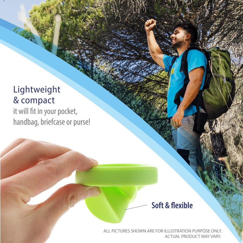 Deke Home 2 Pack Silicone Collapsible Travel Water Cup,Portable Camping Cup with Lids Food Grade Mugs Set for Outdoor Drinking. Collapsible Travel Water Cup, - Image 3