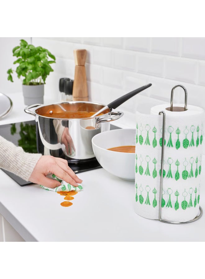 لفائف مناديل مطبخ ورقية، عبوة من قطعتين، بطبقتين عالية الامتصاص، من ورق معاد تدويره، مناشف تنظيف منزلية - Image 2