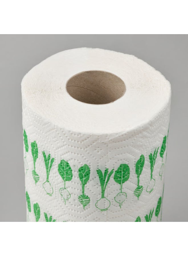 لفائف مناديل مطبخ ورقية، عبوة من قطعتين، بطبقتين عالية الامتصاص، من ورق معاد تدويره، مناشف تنظيف منزلية - Image 5