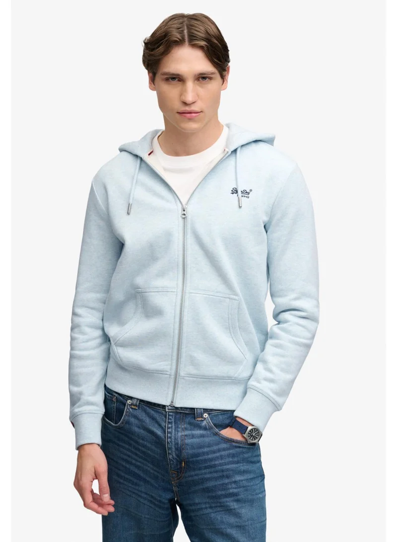 Superdry Essential Logo Half Brushed Zip Hoodie