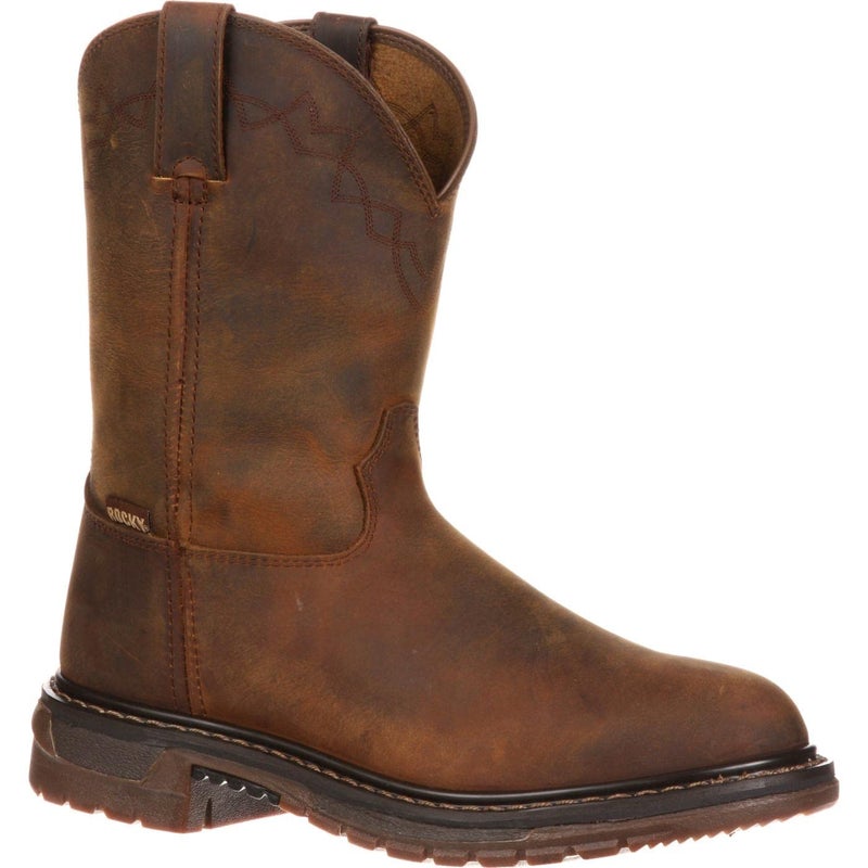 ROCKY Original Ride Roper Western Boot Trail Brown Size 11W