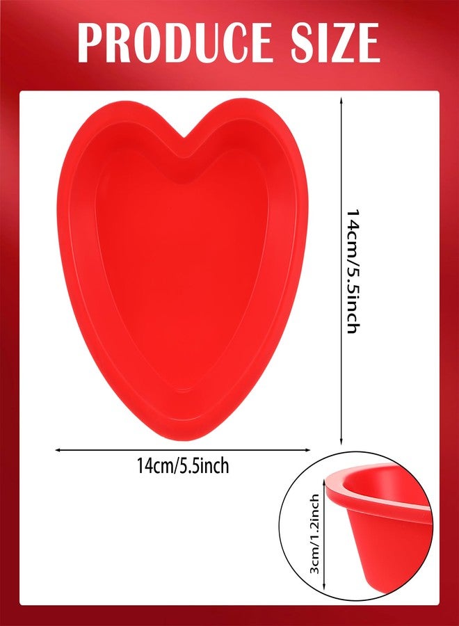 Leriton 12 Pcs Heart Cake Silicone Molds, Reusable Silicone Heart Shaped Cake Pans, Nonstick Cake Pan Muffin Mold for Baking Homemade Heart Cake (4 Inch) - Image 2