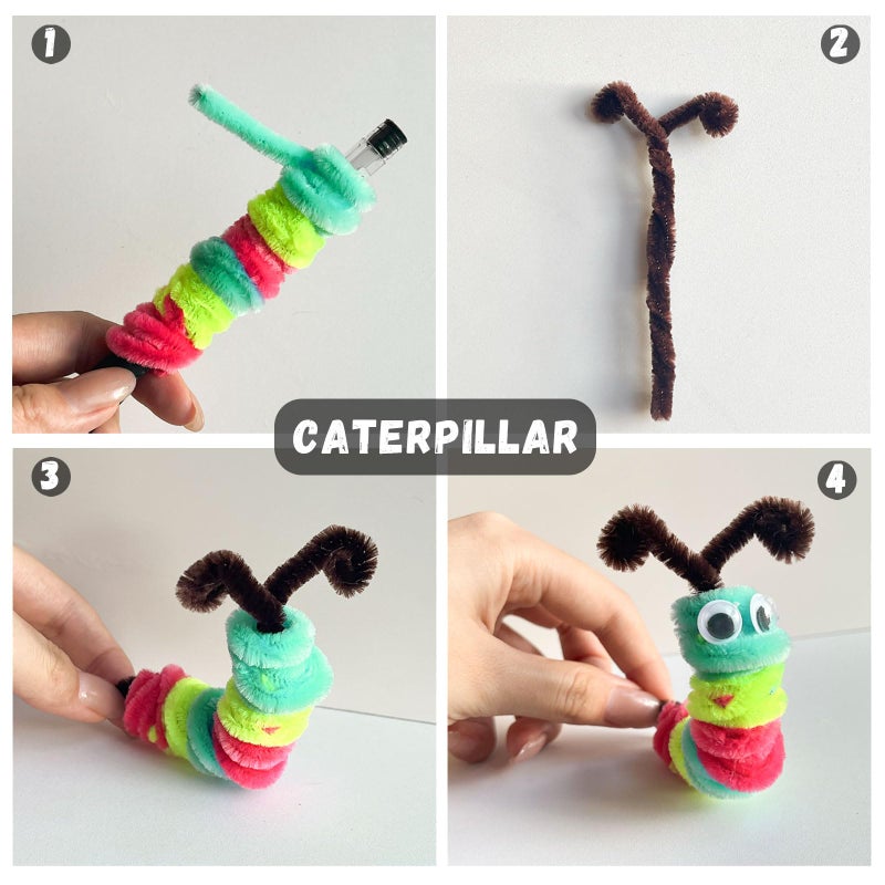 VZF Pipe Cleaners Craft Supplies,Multi-Colored Chenille Stems for DIY Arts Crafts Project,Green Pipe Cleaners Bulk Easter Basket Stuffers,Fidget Toys for Ages 8-13,Teen Girl Gifts,Kids Crafts - Image 5