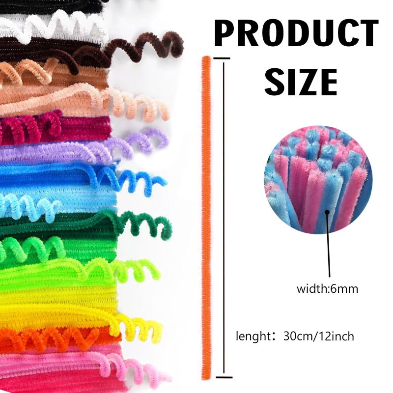 VZF Pipe Cleaners Craft Supplies,Multi-Colored Chenille Stems for DIY Arts Crafts Project,Green Pipe Cleaners Bulk Easter Basket Stuffers,Fidget Toys for Ages 8-13,Teen Girl Gifts,Kids Crafts - Image 2