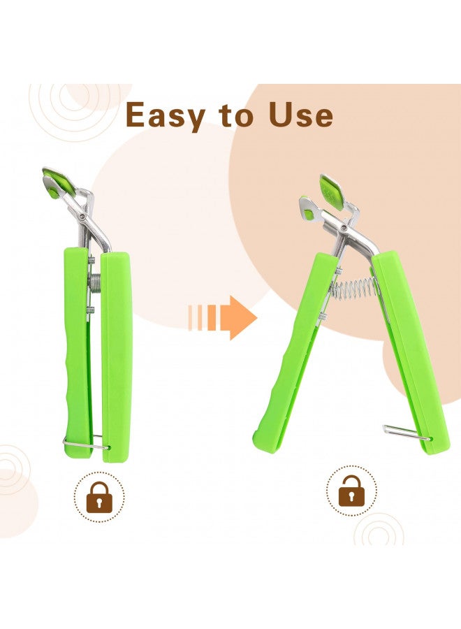 Bonison 2 Pack Hot Plate Gripper Clips Holder Tongs For Moving Hot Plate Bowls Pizza Pan Air Fryer Microwave Oven with Food Out, Green  - Image 4