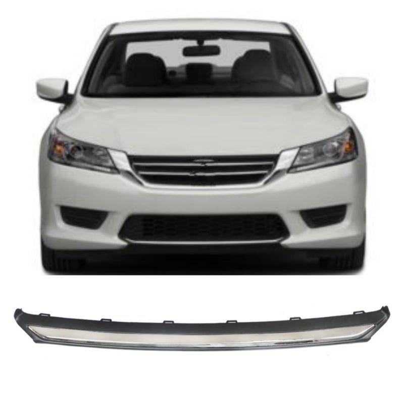 LABLT Chrome Front Bumper Trim Replacement for Accord 2013 2014 2015 HO1095119 71150T2FA00