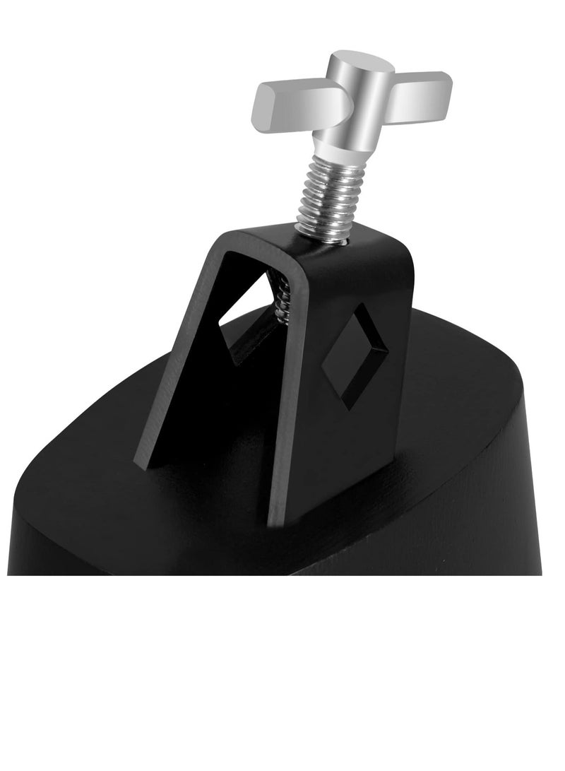 Bukela 7 inch Metal Steel Cow Bell Noise Makers Hand Percussion Cowbell with Stick for Drum Set - Image 4