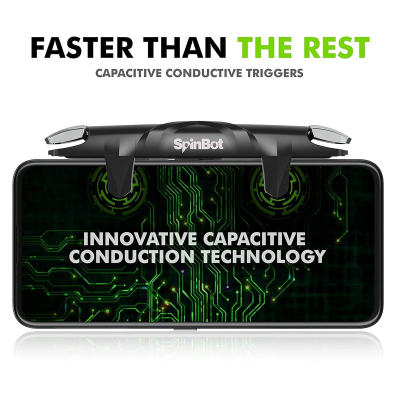 SpinBot BattleMods F1 | زناد الألعاب المحمولة للهواتف الذكية | توصيل سعوي | لـ BGMI/Free Fire/COD Mobile - (أسود) - Image 3