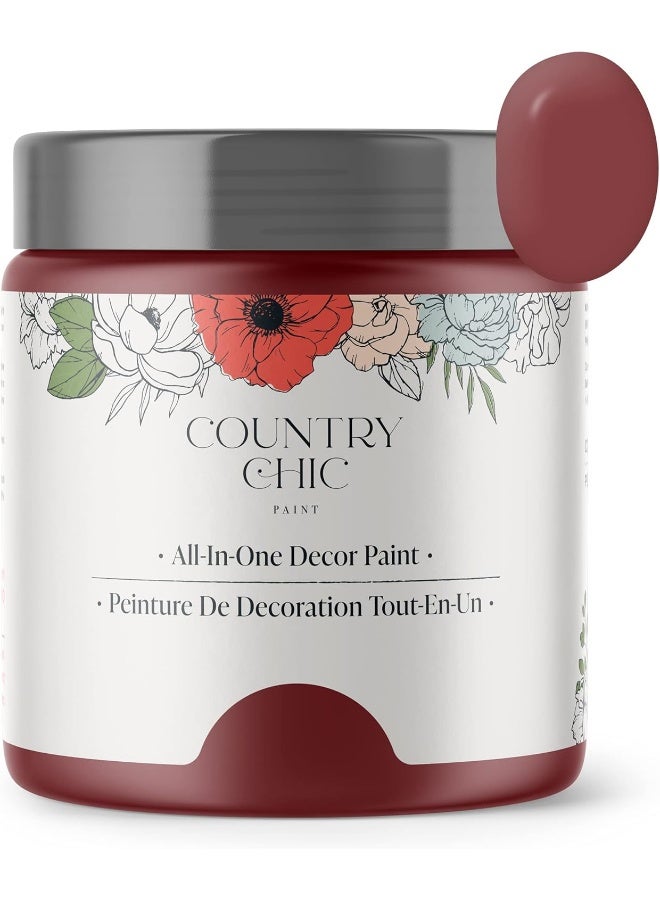 Country Chic Paint Chalk Style - for Furniture, Home Decor, Crafts - Eco-Friendly - All-in-One - No Wax Needed (Cranberry Sauce [red], Sample (4 oz))  - Image 1