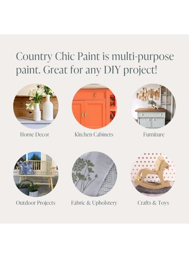 Country Chic Paint Chalk Style - for Furniture, Home Decor, Crafts - Eco-Friendly - All-in-One - No Wax Needed (Cranberry Sauce [red], Sample (4 oz))  - Image 4