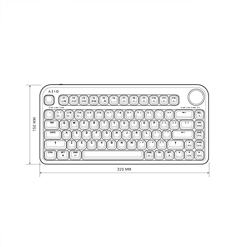 Azio IZO Wireless BT5/USB PC & Mac Mechanical Keyboard, White Blossom - Image 5