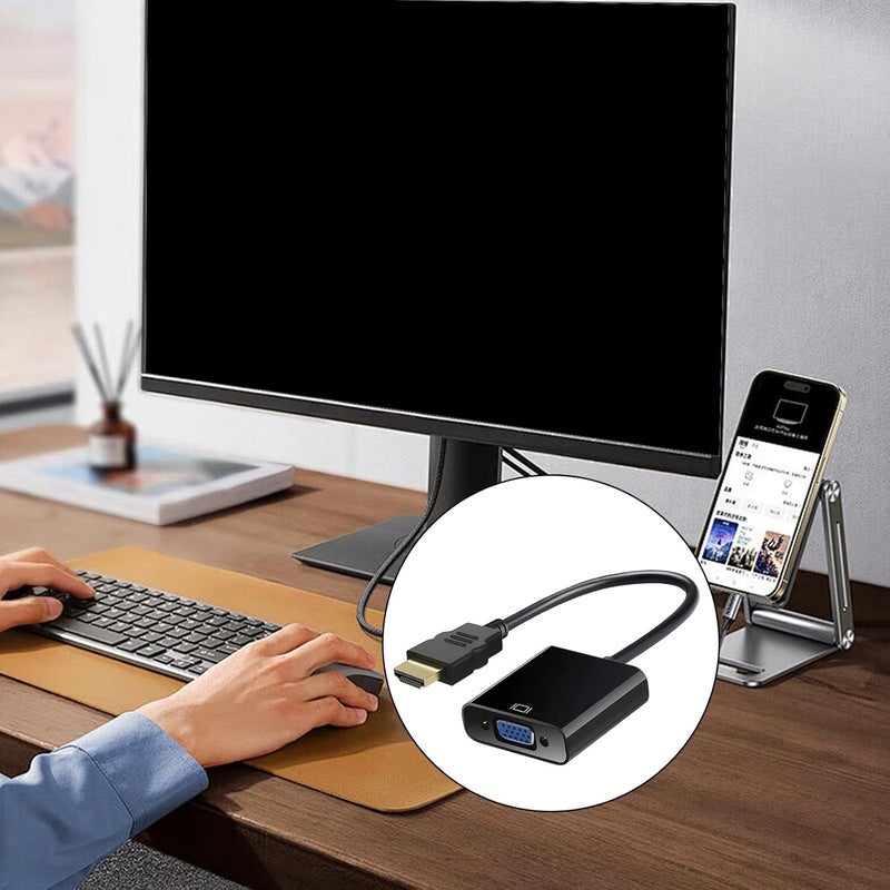 محول 1080P HDTV إلى VGA، موصل إخراج كمبيوتر، دونجل لأجهزة الكمبيوتر المحمولة وشاشات الكمبيوتر وأجهزة العرض، محول HDTV إلى VGA - Image 2
