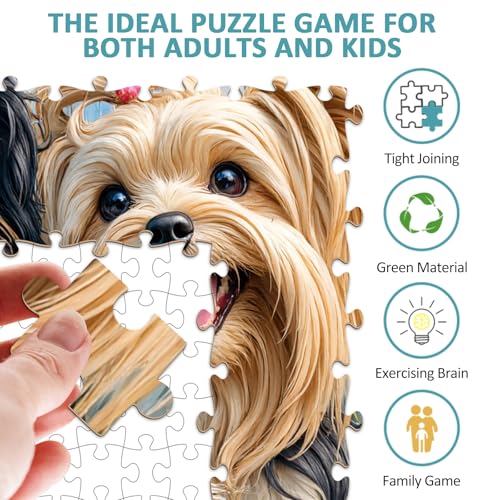 AEEKDOOK Garden Puppy Puzzles for Adults 1000 Pieces Jigsaw Puzzles 1000 Pieces for Adults Fun Puzzles with Letters On Back Challenging Game Toys Family Decoration Puzzle 197 276in - Image 5