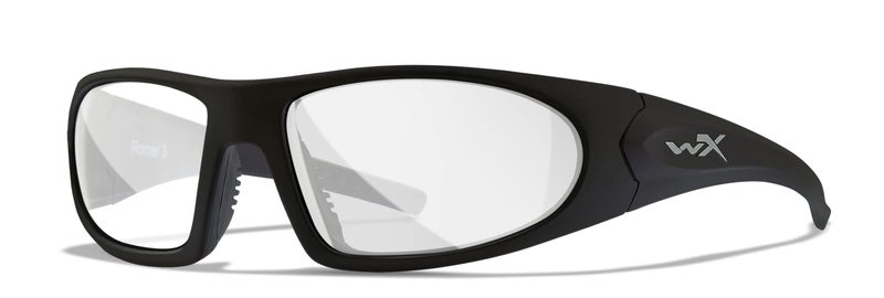 Wiley X ROMER 3 Sunglasses, Ballistic Rated ANSI Z87 Safety Glasses, UV Eye Protection for Shooting, Fishing, Biking, and Extreme Sports, Black Frames, Changeable Tinted and Clear Lenses - Image 3