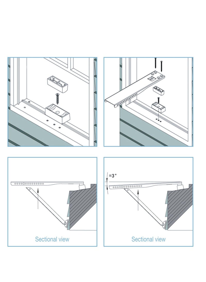 SYOSI - Window Air Conditoner Bracket, Universal Window Air Conditioner Mounting Bracket,  Air Conditioner Holder, Air Conditioner Support Bracket, for Hung Windows Support Up to 200 lbs - Image 1