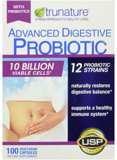TruNature Trunature® ADVANCED Digestive Probiotic with 12 Strains & 100 Capsules  - Image 1