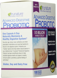 TruNature Trunature® ADVANCED Digestive Probiotic with 12 Strains & 100 Capsules  - Image 5