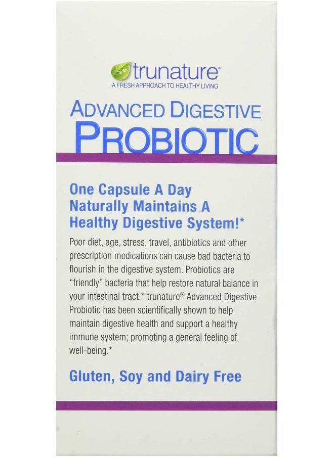 Trunature® ADVANCED Digestive Probiotic with 12 Strains & 100 Capsules