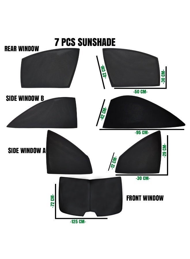 CAMRY Car Sun Shade Set for CAMRY 1998-2002  7 PCS Window Sunshade Mesh UV Protection Side Rear Front Window Cover Heat Reduction Privacy Screen Easy Fit Car Accessories - Image 5