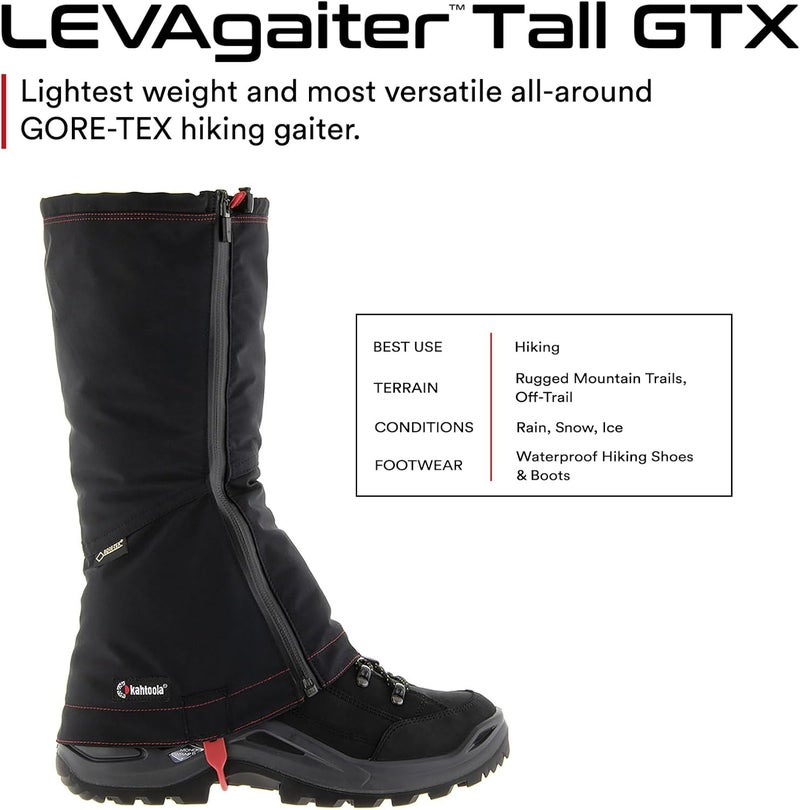 Kahtoola LEVAgaiter Tall GTX Gaiters - Waterproof Gore-TEX Protection for Mountaineering and Hiking - Image 2
